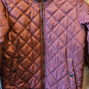 Harve Benard Deep Red Quilted Jacket